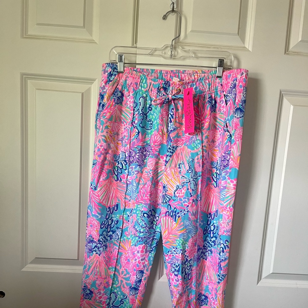 Colorful Tropical Print Pants